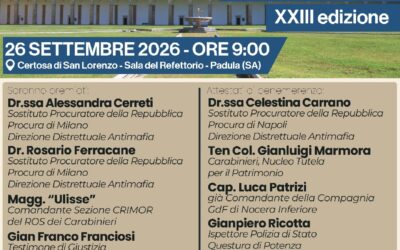 PREMIO INTERNAZIONALE “JOE PETROSINO”: A PADULA LA XXIII EDIZIONE CELEBRA CHI DIFENDE LA LEGALITA’